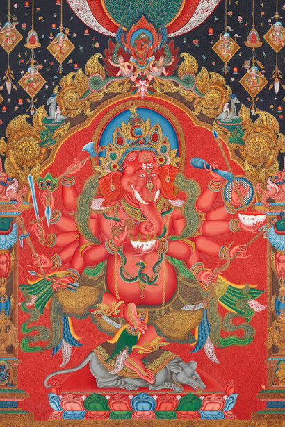 Lok Chitrakar, Ganesha the remover of obstacles / Maharakta Ganapati (the great red lord of hosts), 2004-2020. Courtesy of the Art Gallery of New South Wales
