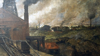 Constantin Meunier (1831-1905), «Black Country – Borinage», finales del siglo XIX, óleo sobre lienzo. Museos Reales de Bellas Artes de Bélgica