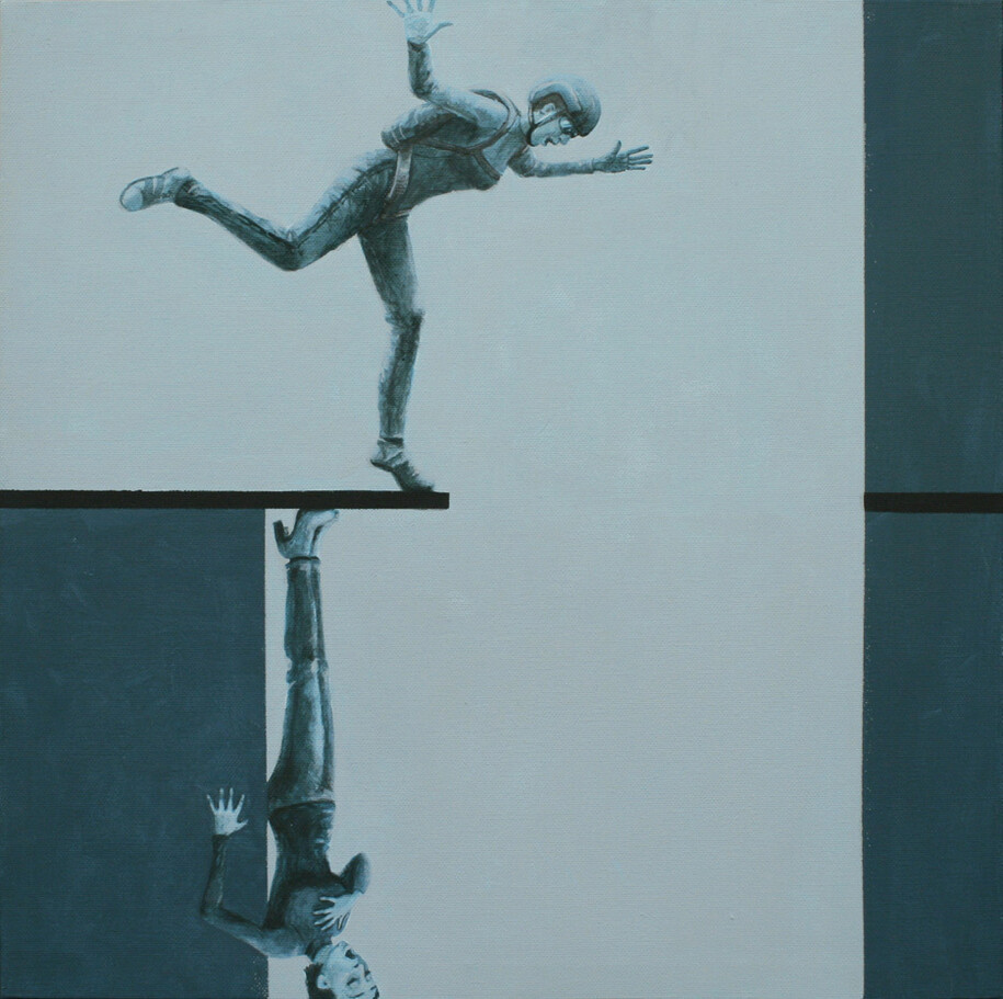 Vania Elettra Tam, Acrofobia, 40 x 40 cm, acrilico su tela