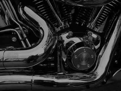 Vista del motor de una motocicleta
