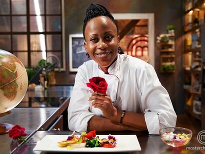  Victoire Gouloubi e un piatto creativo