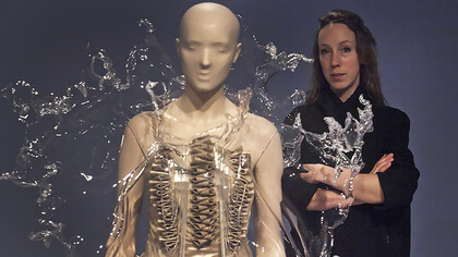 Iris Van Herpen’s iconic Water Dress is a stunning example of her innovative design, first showcased in the 2010 "Crystallization" collection