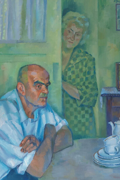 Conrad Felixmüller, Rentner (Theo Schoppe und Frau) (detail), 1965. Courtesy of Kunstsammlungen Chemnitz