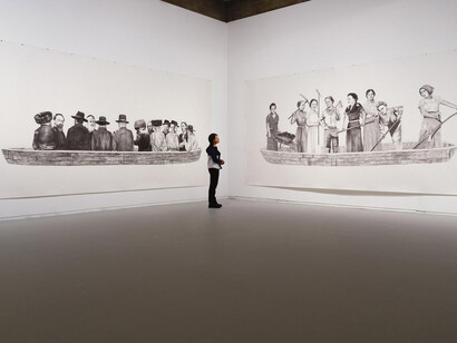 Netta Lieber Sheffer, Shattered hopes and roads not taken, exhibition view. Courtesy of Tel Aviv Museum of Art