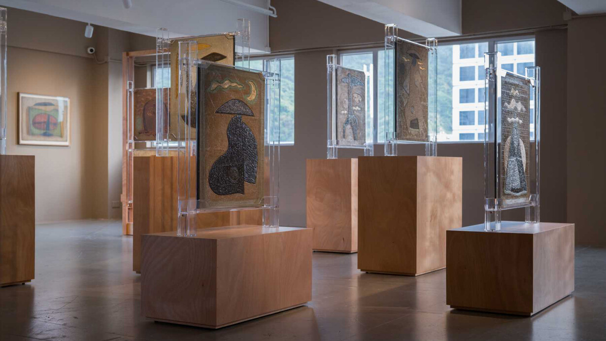 Ha Bik Chuen, Reframing strangeness. Ha Bik Chuen’s motherboards and collagraphs, exhibition view. Courtesy of Para Site