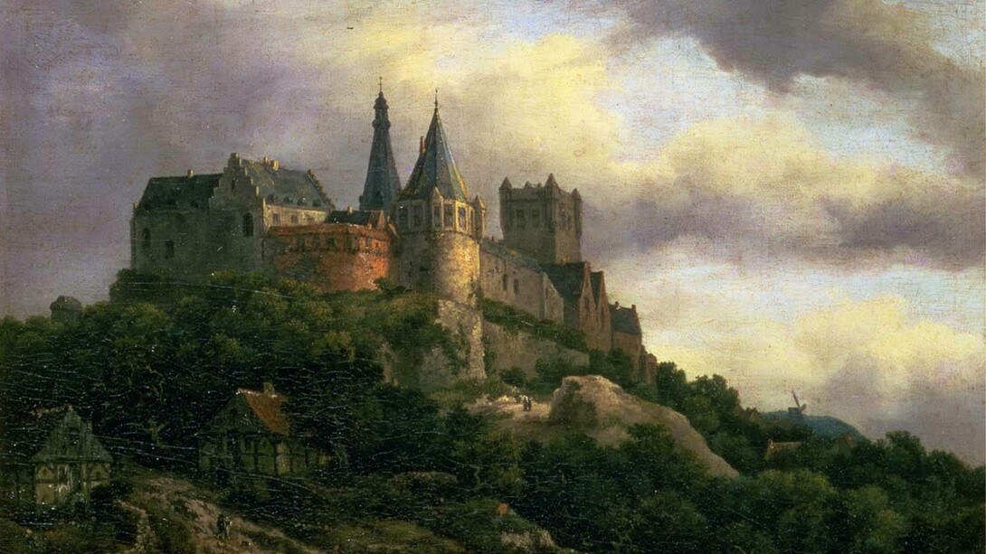 An artistic representation of the Castle of Otranto
