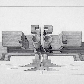 Hans Hollein, City-communication interchange as mean of expression, 1962. Courtoisie du Centre Pompidou