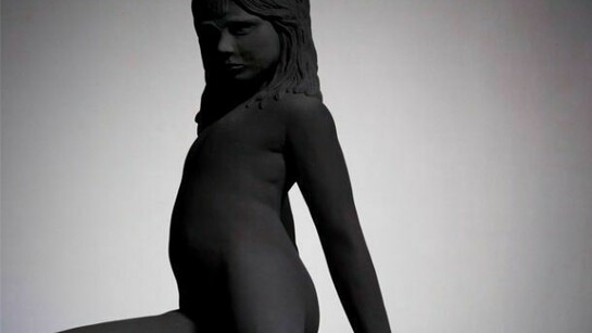 Annè Olofsson, The shadow of Jaquline 2011 scultura in jesmonite, pittura rosco 49 x 49 x 53 cm, courtesy Mimmo Scognamiglio Artecontemporanea.