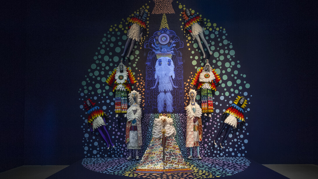 Saya Woolfalk, Installation view, A Cabinet of Anticipation. Photo: Tony Walsh. © Contemporary Arts Center, Cincinnati, OH, 2019.

