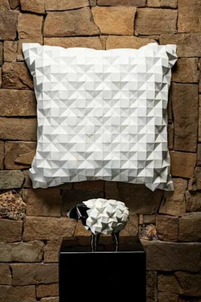 Kevin Box, Paper pillow, fleece unfolded. Courtesy of Bonner David Galleries