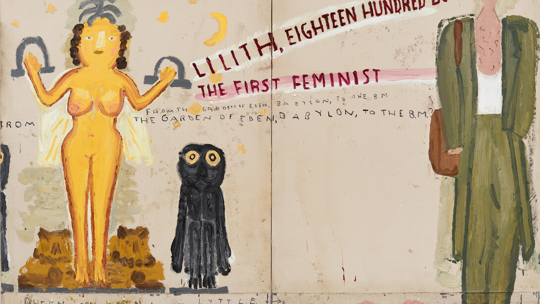 Rose Wylie, Lilith and Gucci boy, 2024. Mit freundlicher genehmigung des Zentrum Paul Klee