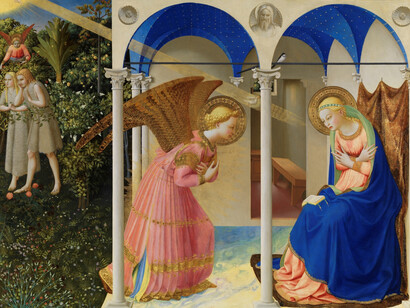 Angelico, Fra, La anunciación, hacia 1426. Cortesía del Museo Nacional del Prado