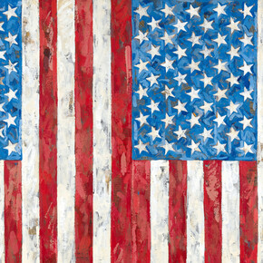 Jasper Johns, Flags (détail), 1987. Avec l'aimable autorisation du musée Guggenheim de Bilbao