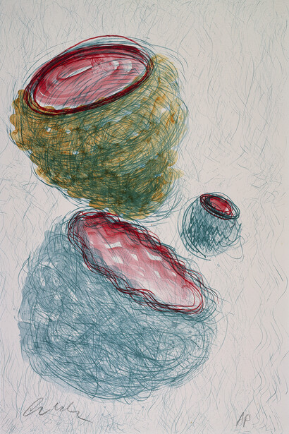 Dale Chihuly, Montana Baskets, 2001, offset lithograph, 87.7 x 57.9 cm - 34.5 x 22.8 © Chihuly Studio