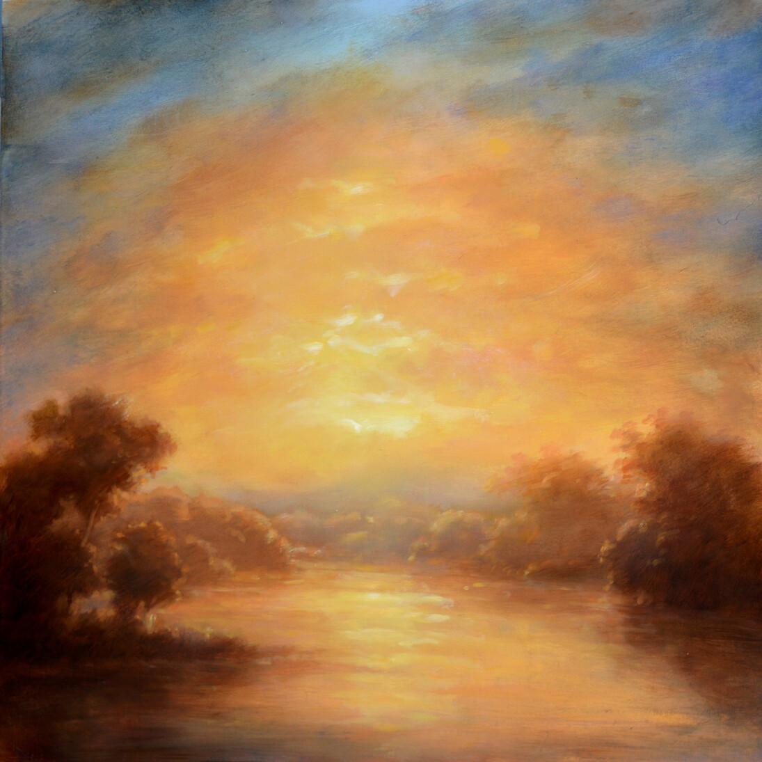 Transference, 2014, 16 x 16 inches, oil on panel by Jane Bloodgood-Abrams  