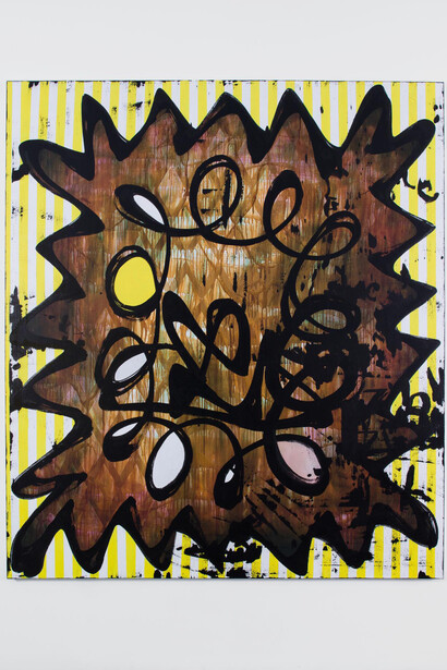 Charline von Heyl, Wild Luck, 2013, Oil and acrylic on canvas, 208,3 x 182,9 cm, 82 x 72 inches, Courtesy of the Artist and Almine Rech Gallery