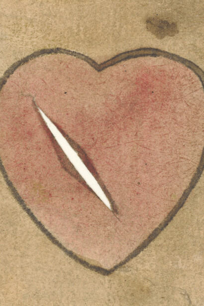 Anonymous, The sacred heart (detail), before 1470. Mit freundlicher genehmigung des Albertina Museums