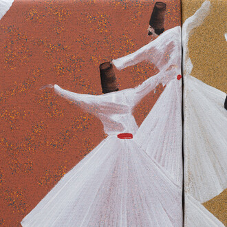 Aldo Mondino, Maestro (Turcata) (detail), 1995. Courtesy of Galleria de’ Foscherari 