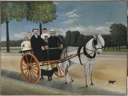 Henri Rousseau, dit Le Douanier Rousseau (1844-1910). La Carriole du Père Junier, 1908. Huile sur toile, 97 x 129 cm. Paris, musée de l’Orangerie © RMN-Grand Palais (musée de l’Orangerie) / Franck Raux