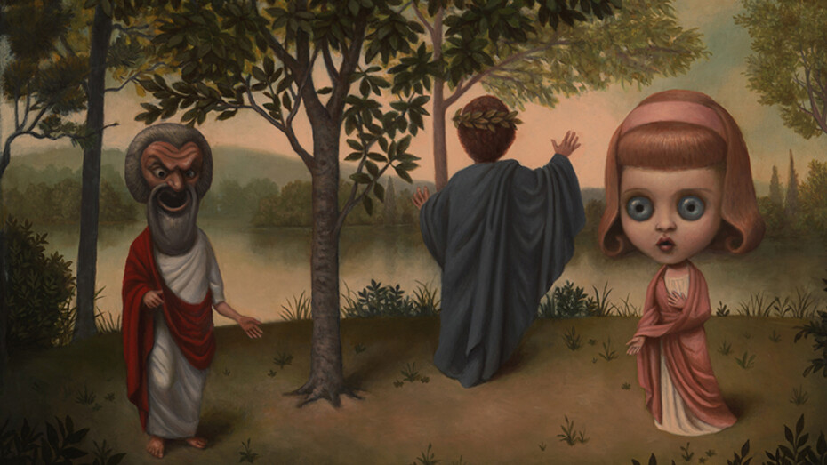 Marion Peck, The Actors, Oil on Canvas, 46x60 cm.