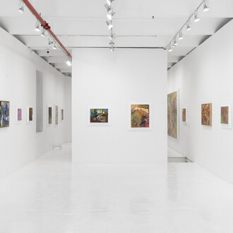 After magic: early works by Pat Passlof: 1948-1962, exhibition view. Courtesy of Eric Firestone Gallery