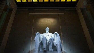 Statue of Abraham Lincoln, Lincoln Memorial, Washington, DC