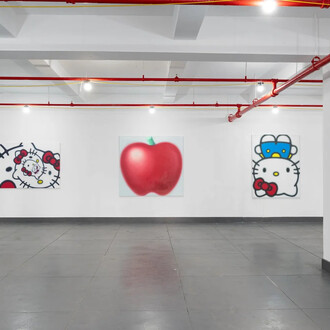 Gowoon Lee, Here Kitty Kitty, exhibition view. Courtesy of Meredith Rosen Gallery