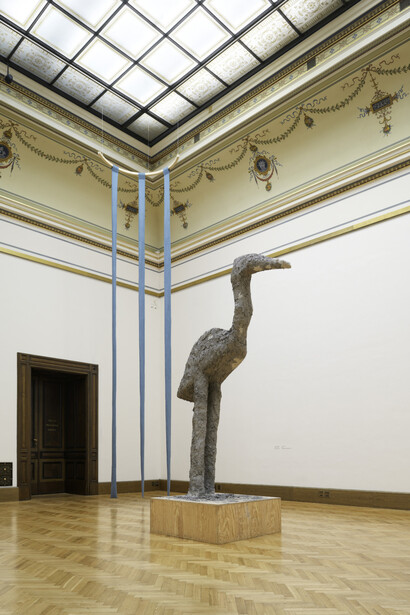 Tanya Lukin Linklater and Duane Linklater, Crested/mâcistan, exhibition view. Courtesy of Galerie Rudolfinum
