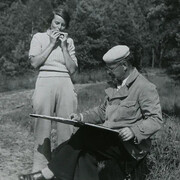 Karl Schmidt-Rottluff mit Roswita Peters in Rumbke, 1937. Mit freundlicher genehmigung der Kunstsammlungen Chemnitz