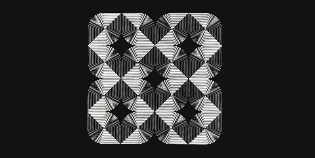 Franco Grignani, Fenomeno plastico, 1966, sperimentale ottico su tavola, 70x70 cm