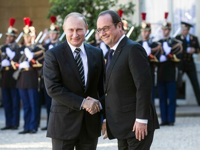 Vladimir Putin e Francois Hollande