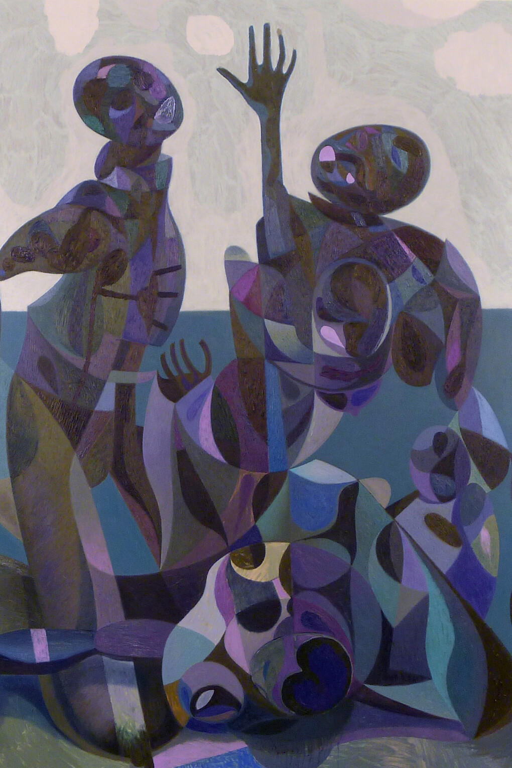 Sverre Bjertnæs, A Sculpture by the Sea, 2015-16, oil on canvas, 200 x 180 cm