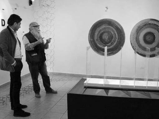 Raffaele Avella e Pietro Lista durante Falsehood, Collettiva, 2014, Spazio Amira, Nola
