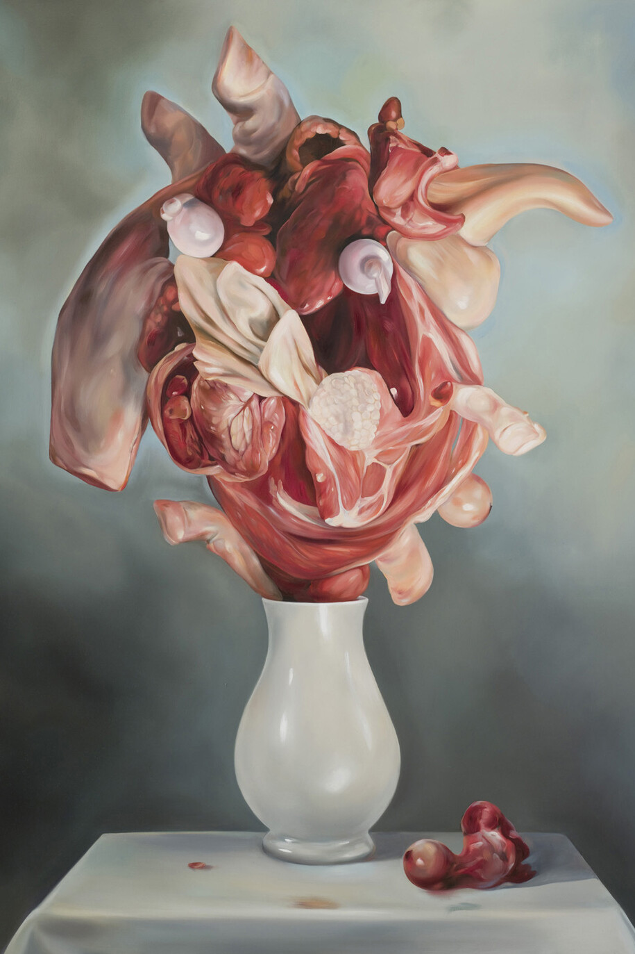 Fleurs, 2015, Huile sur toile/oil on canvas, 160 x 130 cm