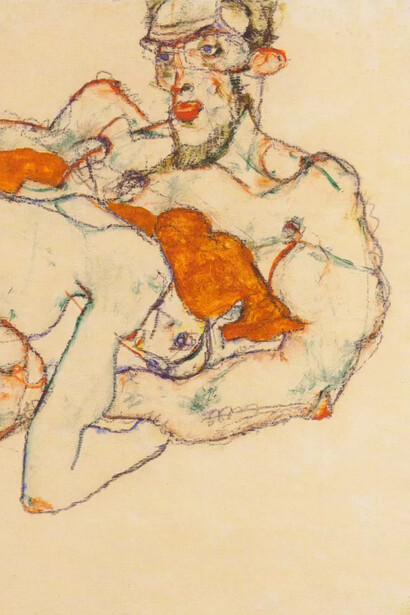 Egon Schiele, Amantes, 1913 (detalle)