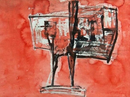Untitled 7 by John Hoskin, 58 × 40cm, Gouache, 1960, Edition size: Unique