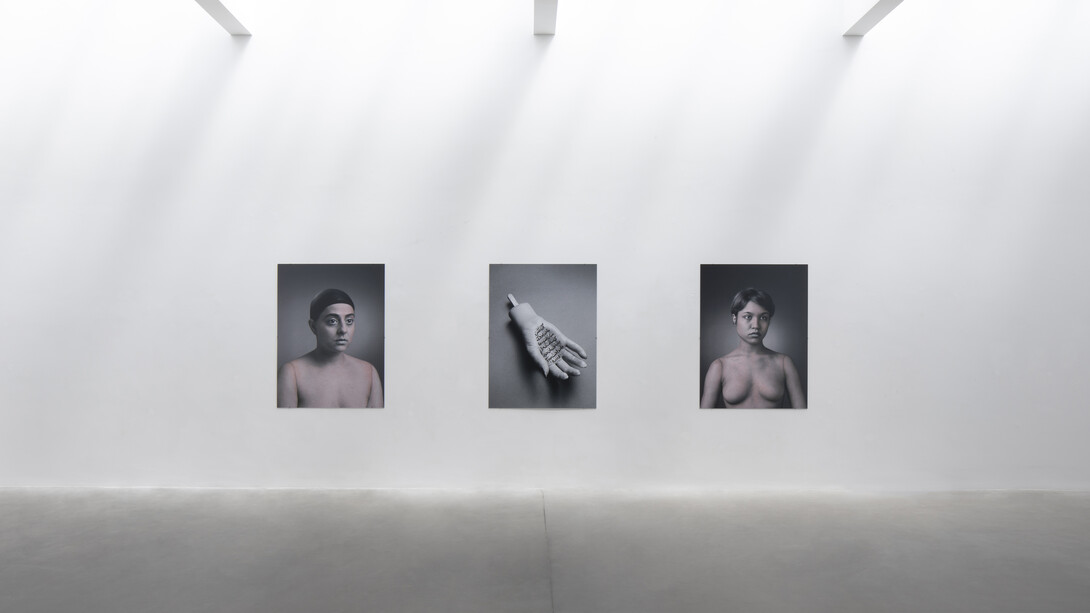 Shirin Neshat, Do u dare! Exhibition view. Courtesy of Lia Rumma Gallery. Photo by Marco Dapino