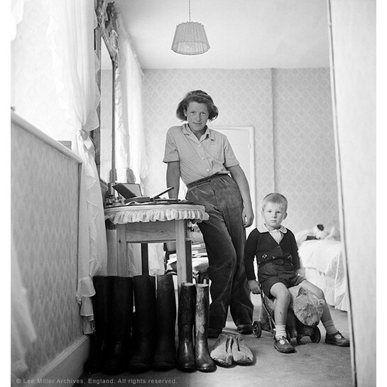 Lady Mary Dunn and young evacuee, Buckinghamshire, England 1941 by Lee Miller
© Lee Miller Archives, England 2015. All rights reserved