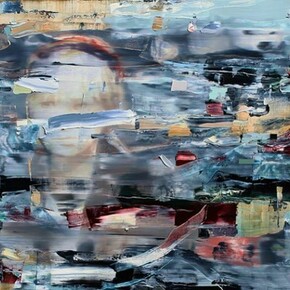 Ian Kimmerly, The Living Layer, 2013, Oil and Acrylic on Canvas, 40 x 48 Inches