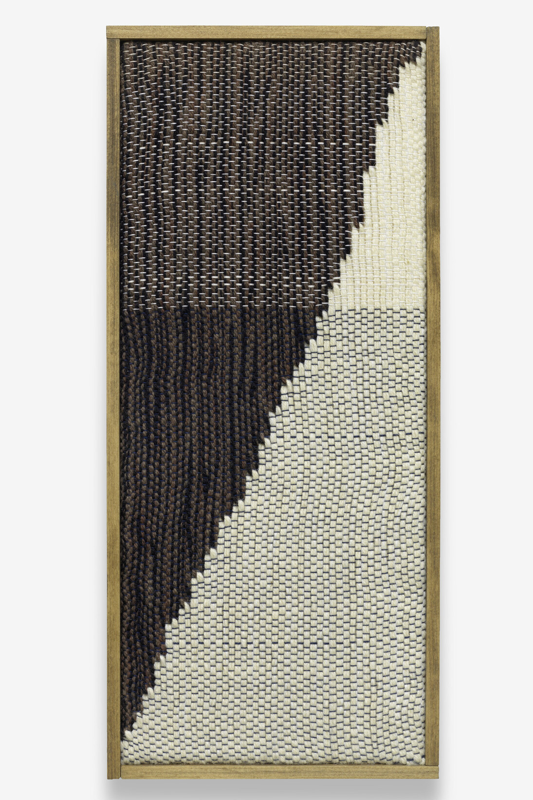 Brent Wadden, Untitled,  2013 , Painting - Handwoven fibers, wool, cotton and acrylic on canvas 22.24 by 9.65 in.  56.5 by 24.5 cm, Courtesy of Almine Rech Gallery; Peres Projects, Berlin and Mitchell-Innes & Nash, NY.