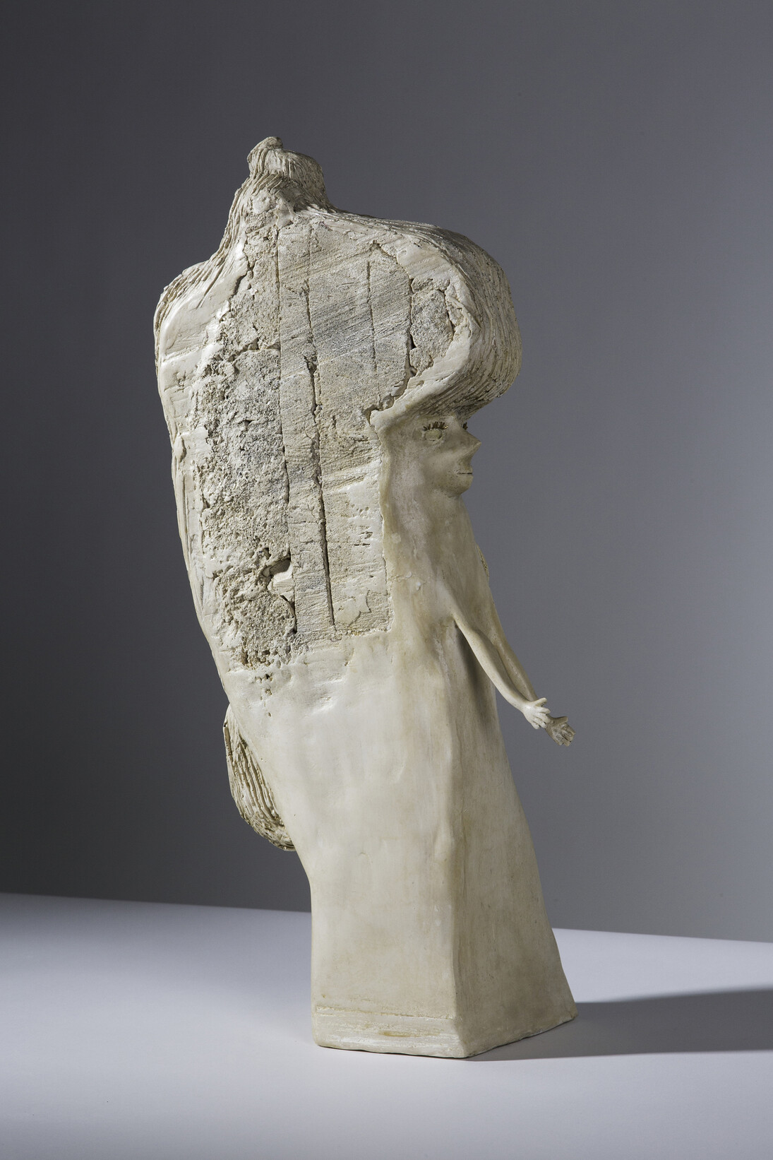 Enrico David, Roman Toilet [view 2], 2014, Jesmonite, stain, from an edition of 5 + APs, 18.75 x 9.5 x 6 inches, 47.5 x 24 x 15 cm, © the artist. Michael Werner Gallery, New York and London 