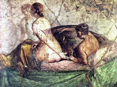 Fresco in Pompeii's ruins