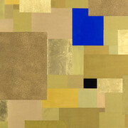 Marco Casentini, Arabian summer 1, 2018, acrilico e foglia oro su tela, cm 170x170, foto Luigi Di Giovine, Verona