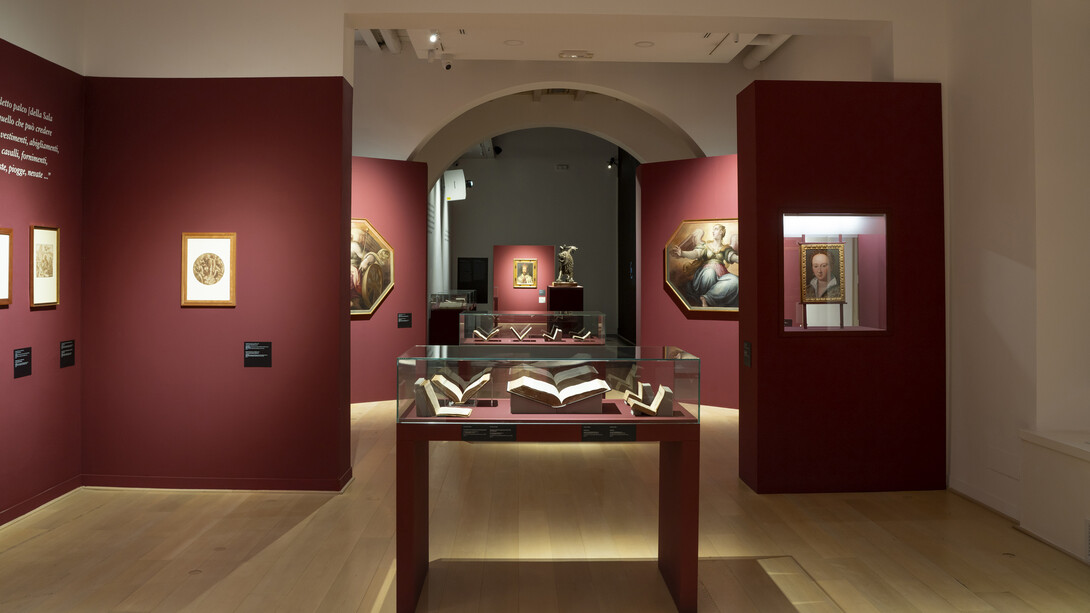 Vasari. Il teatro delle virtù, vista della mostra. Per gentile concessione della Galleria Comunale d’Arte Moderna e Contemporanea