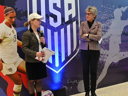 Recepción de clausura de la Copa Mundial Femenina de la FIFA, 23 de agosto de 2023, Embajada de EE.UU. en Wellington, Nueva Zelandia