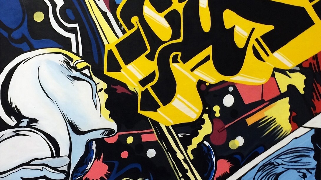 CEPT, The Force Within (detail), Acrylic, enamel & varnish on wood, 125 x 125 cm, Image courtesy Saatchi Gallery, London