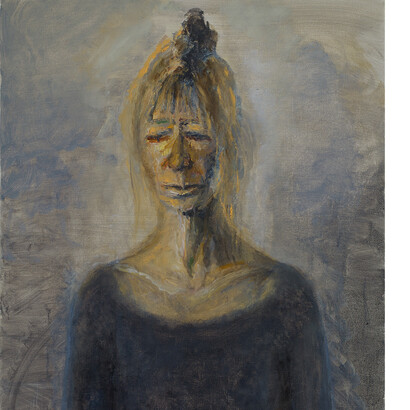 Celia Paul, Juliette, February, 2014, Oil on canvas, 63.5 x 56 x 2 cm, 25 x 22 1/8 x 3/4 in, Courtesy the Artist and Victoria Miro, London, © Celia Paul