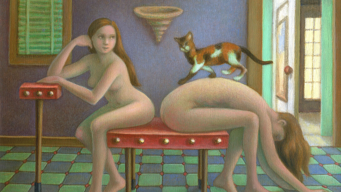 Amy Crehote, Back Scratch Parlor, 2015, oil on canvas, 20x25 cm. Courtesy of Antonio Colombo Arte Contemporanea