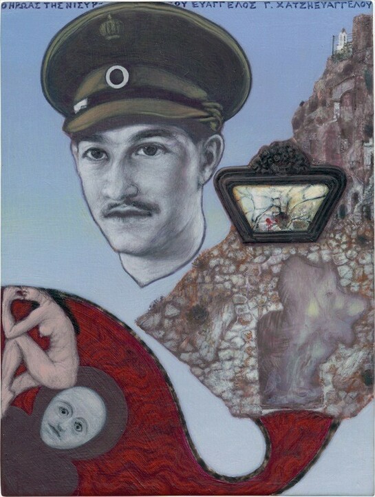 Emmanouil Bitsakis, Dormant Volcano, 2014, acrylic on cardboard, 12.5 Χ 9.5 cm, Courtesy Kalfayan Galleries, Athens - Thessaloniki
