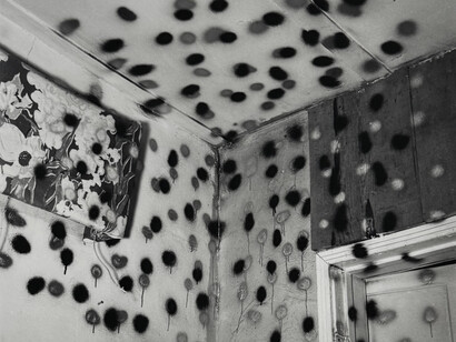 John Divola, Vandalism (74V24), 1974. John Divola, Gafb b16576 (12_16_2020), 2019–2024. Courtesy of Yancey Richardson 